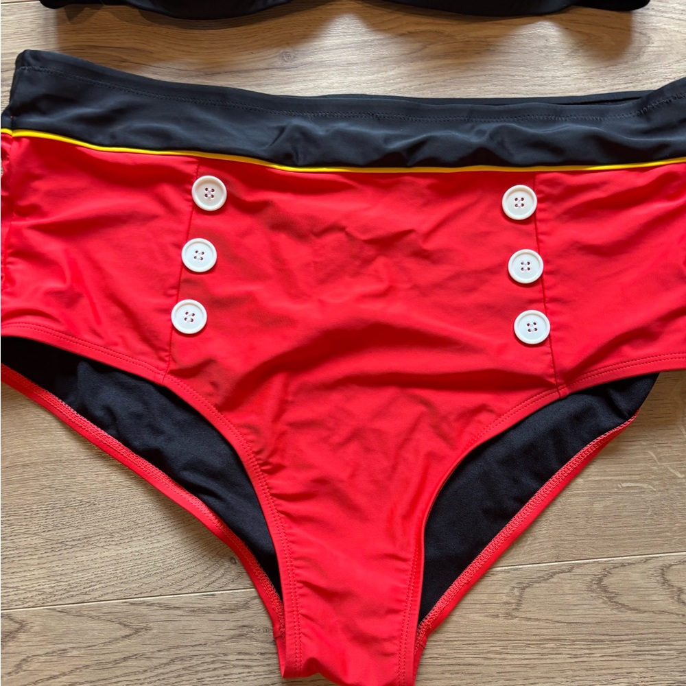 NWT Disney Mickey Mouse Halter Swim Bikini 2PC Plus Size 2X - Picture 6 of 14